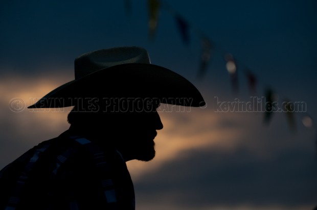 Justin Milford watches the Shady Dale Rodeo.
